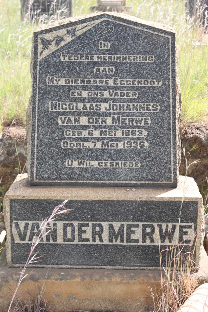 MERWE Nicolaas Johannes, van der 1863-1936