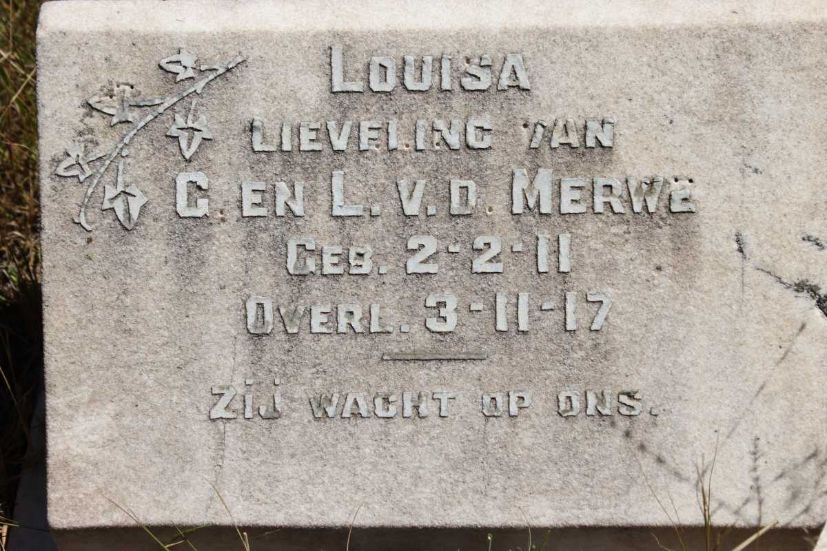 MERWE Louisa, v.d. 1911-1917