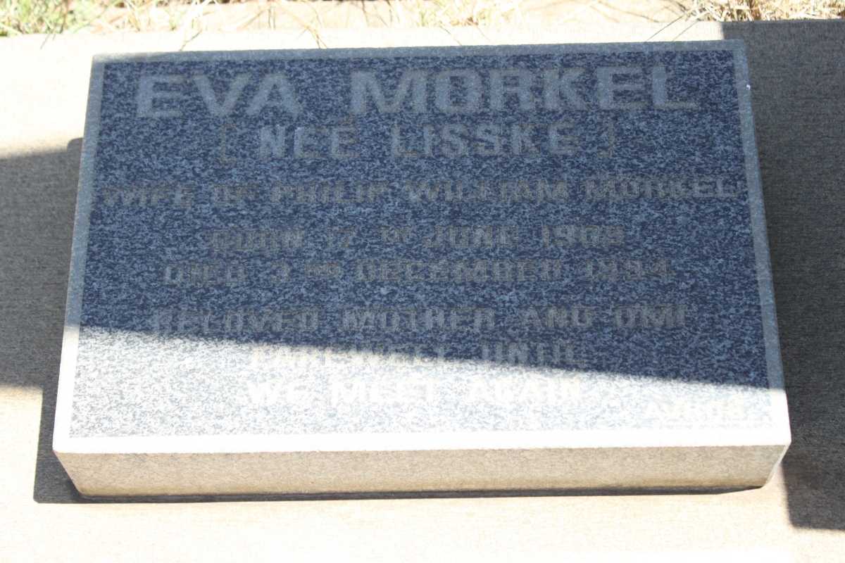 MORKEL Eva nee LISSKE 1909-19?4
