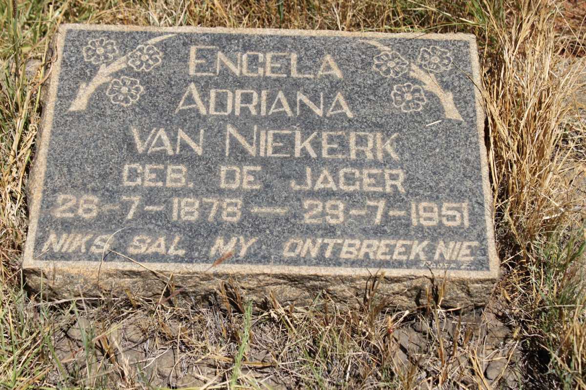 NIEKERK Engela Adriana, van nee DE JAGER 1878-1951