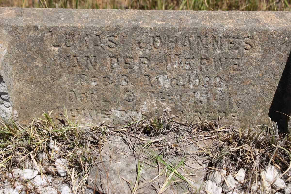 MERWE Lukas Johannes, van der 1933-1941
