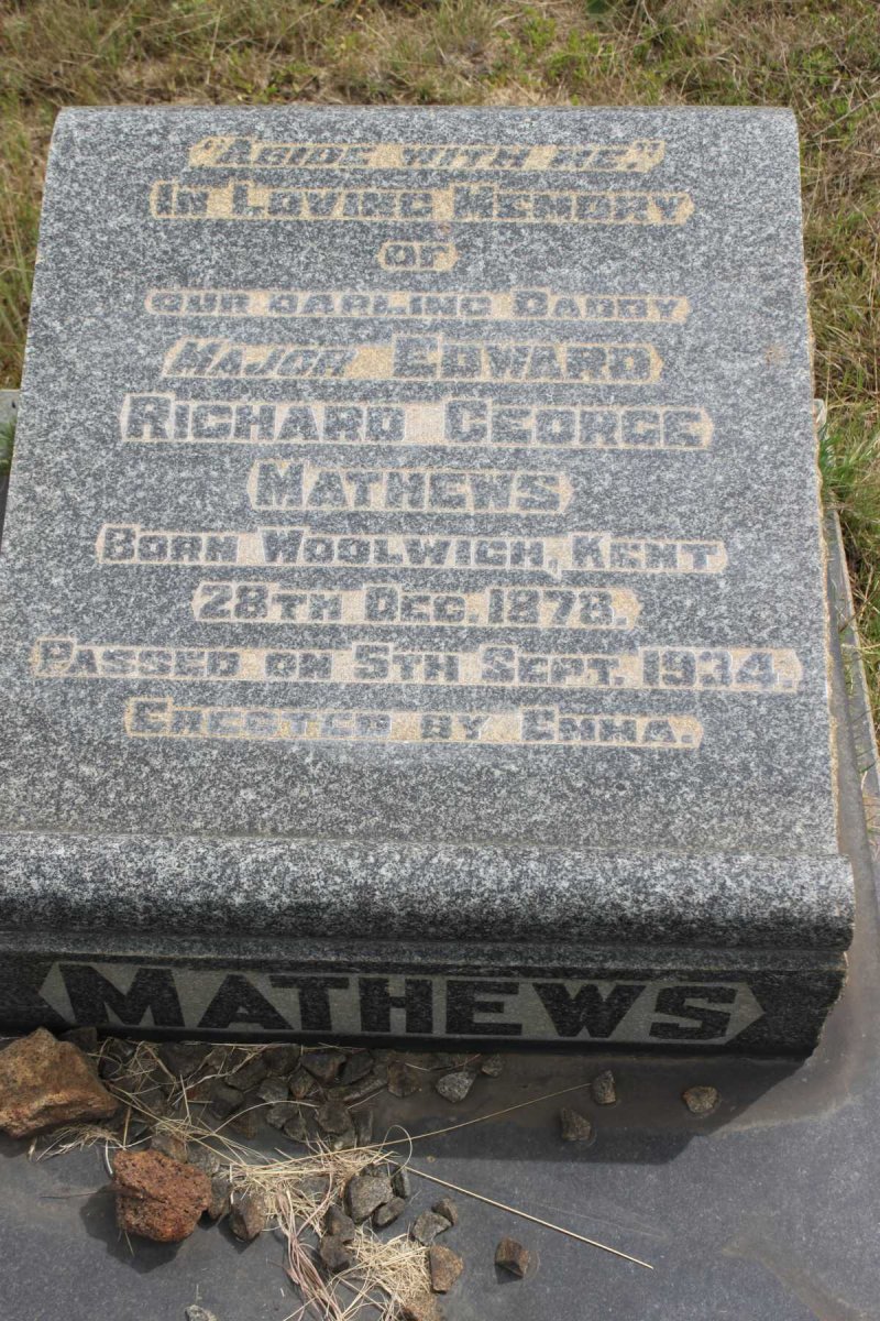 MATHEWS Edward Richard George 1787-1934