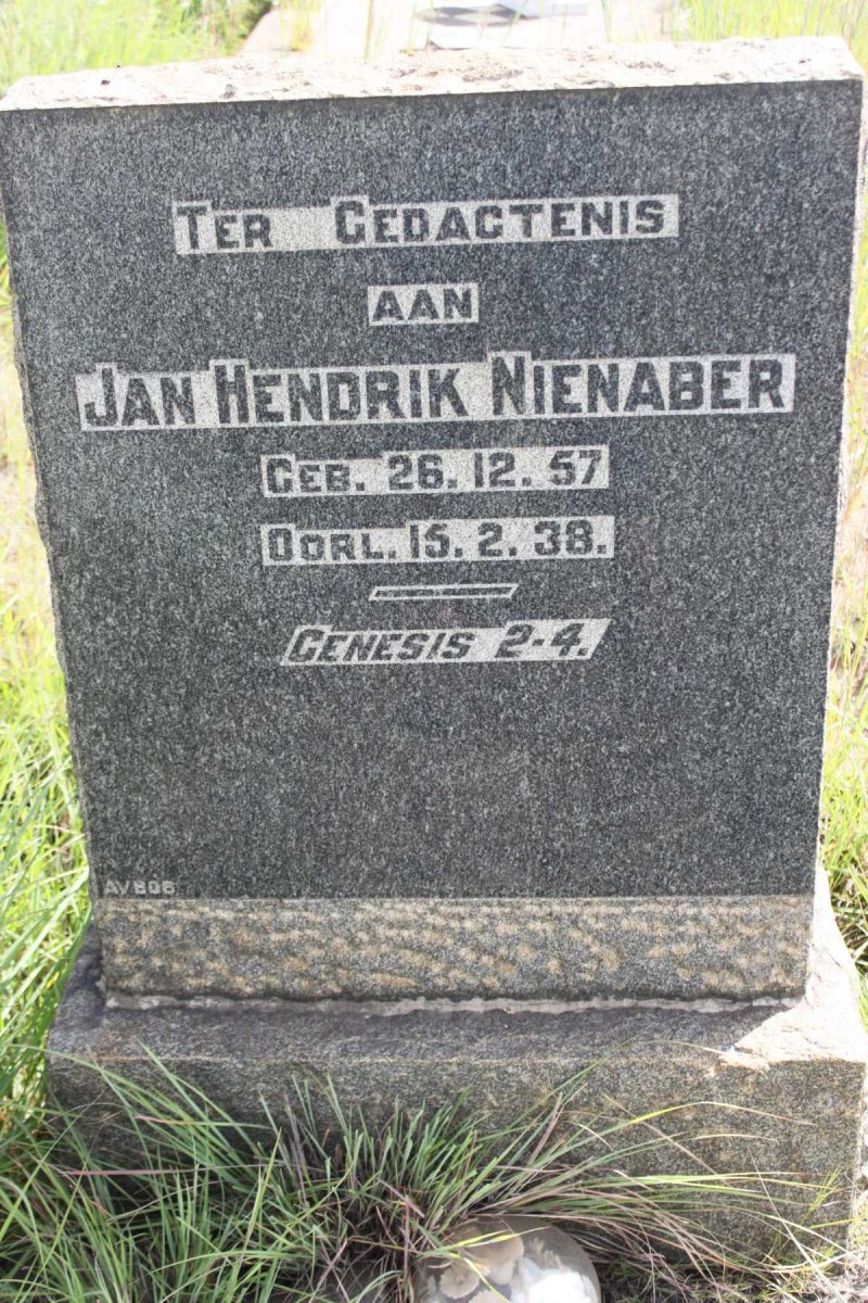 NIENABER Jan Hendrik 1857-1938
