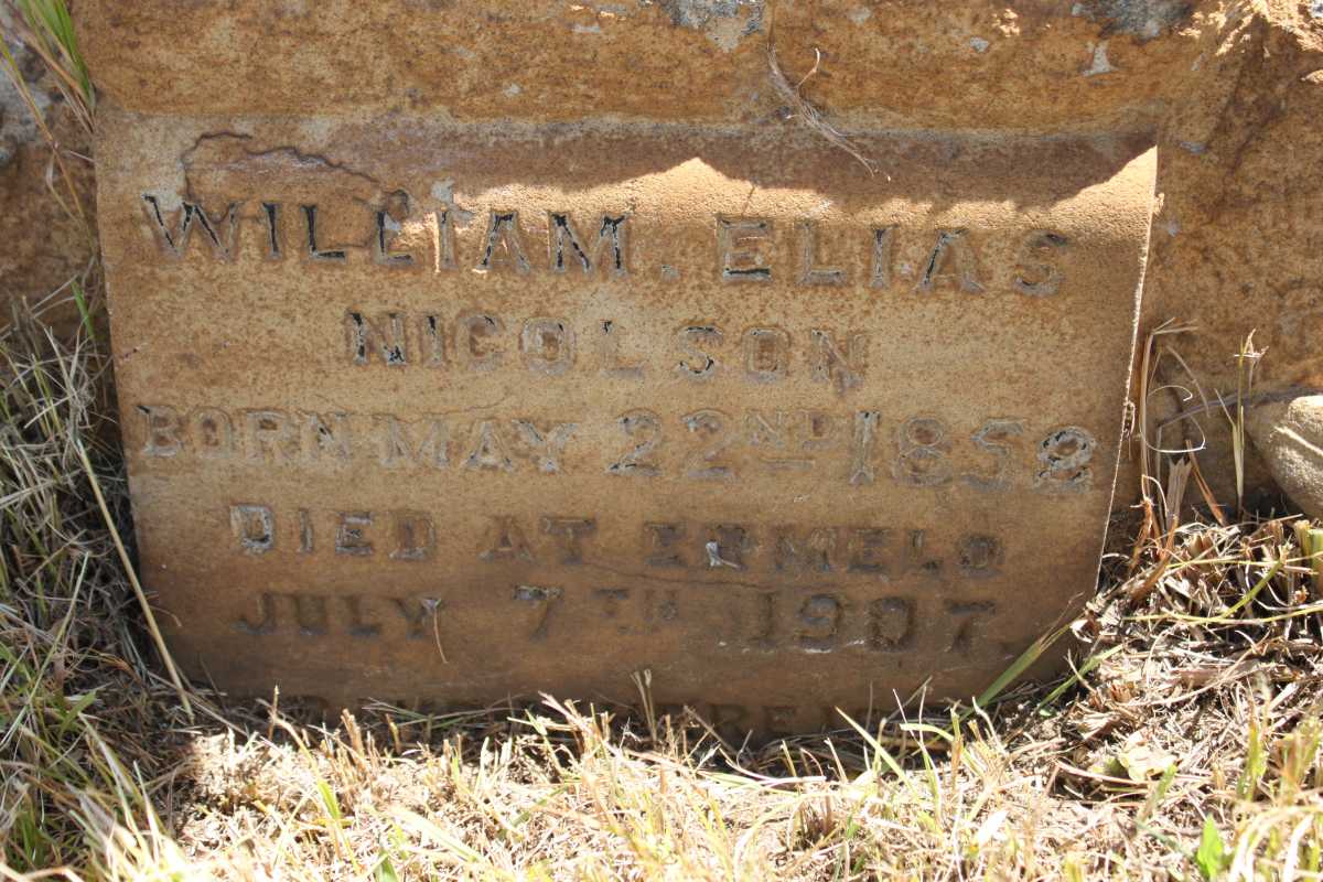 NICOLSON William Elias 1852-1907