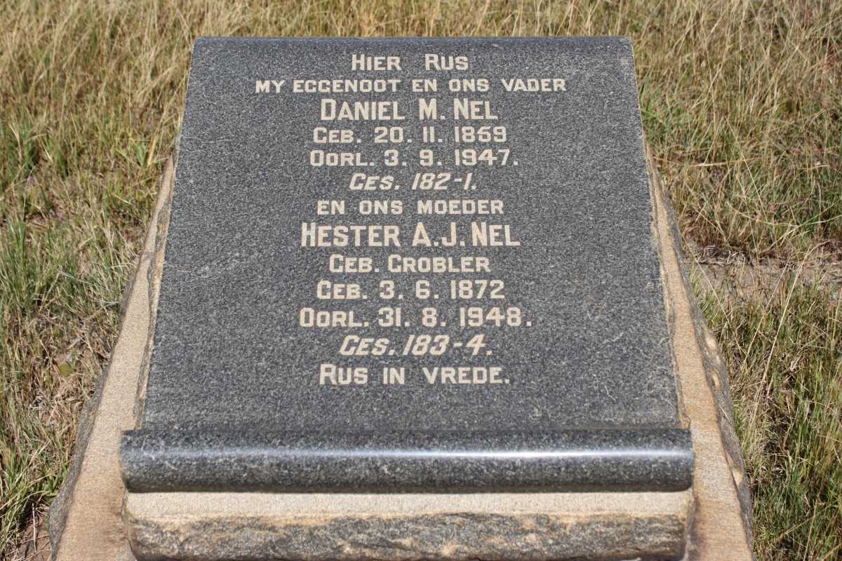 NEL Daniel M. 1859-1947 &amp; Hester A.J. GROBLER 1872-1948