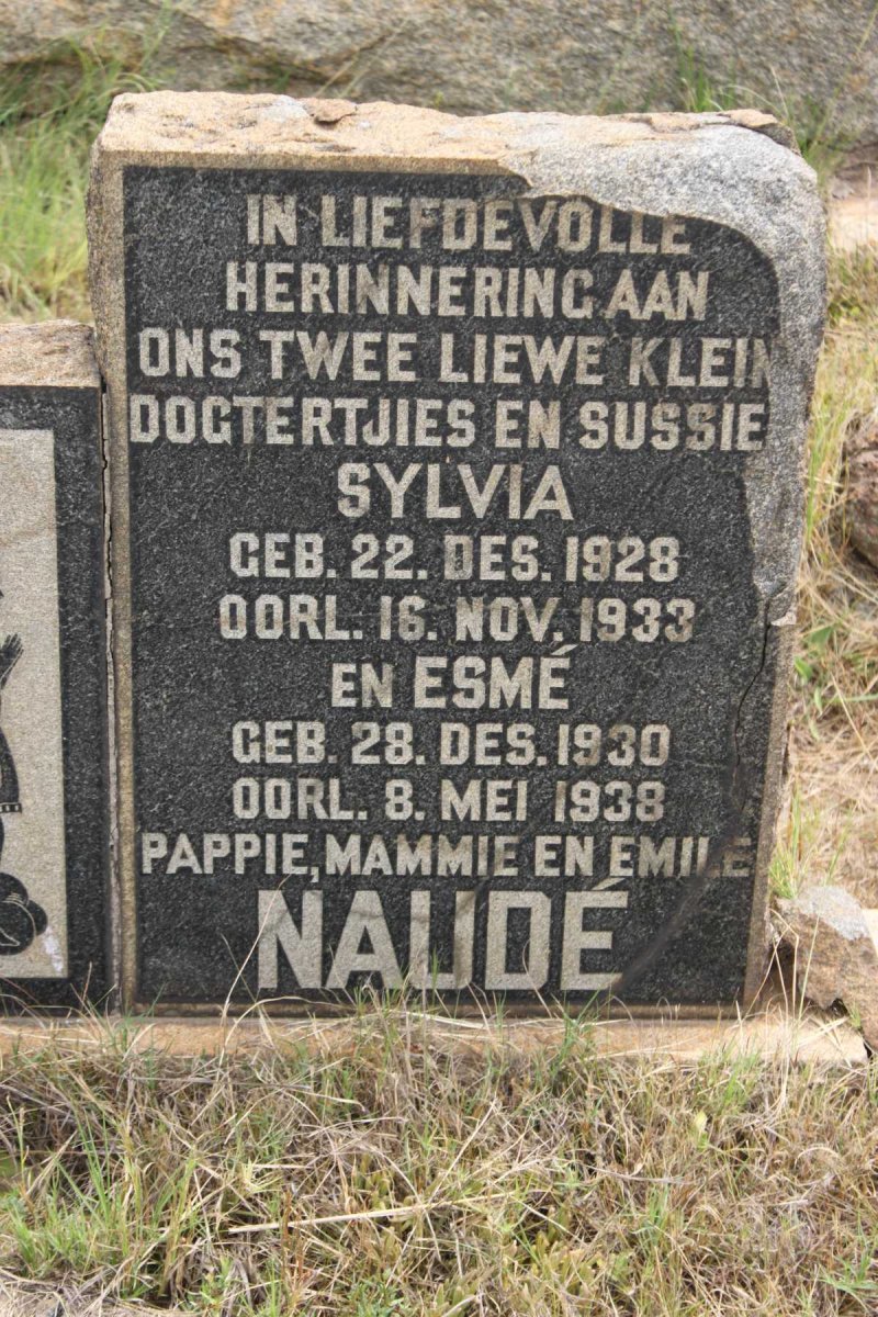 NAUDE Sylvia 1928-1933 :: NAUDE Esme 1930-1938