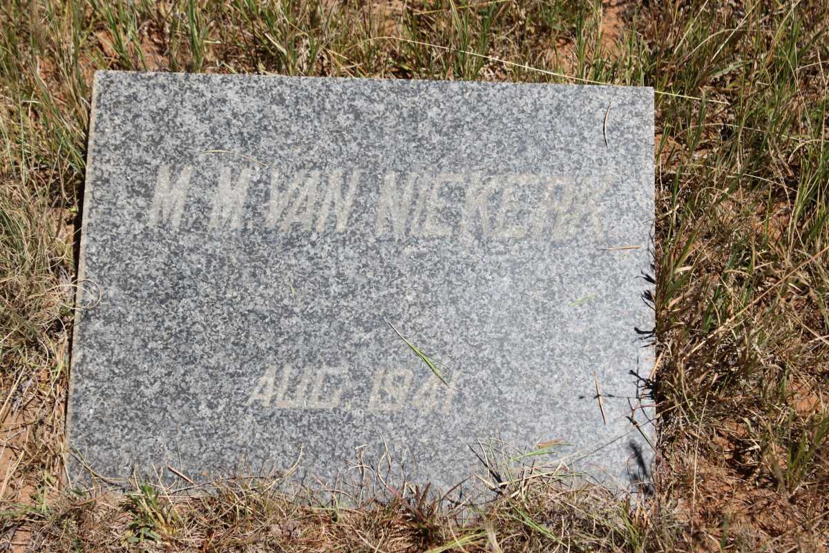 NIEKERK M.M., van -1941