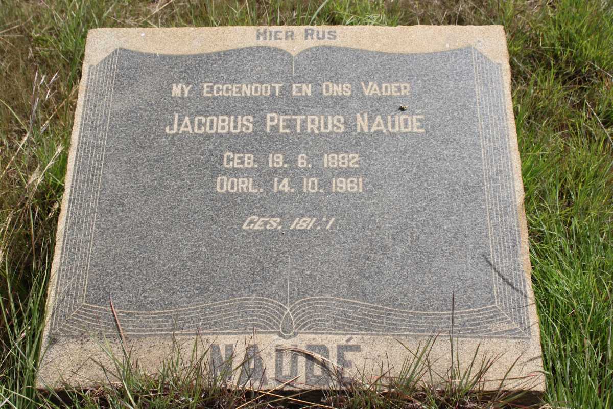 NAUDE Jacobus Petrus 1882-1961