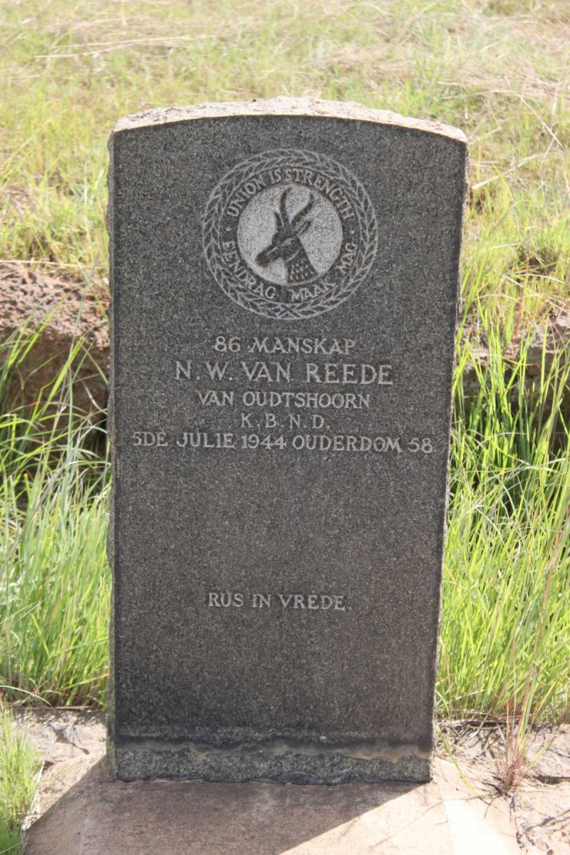 OUDTSHOORN N.W., van Reede van -1944
