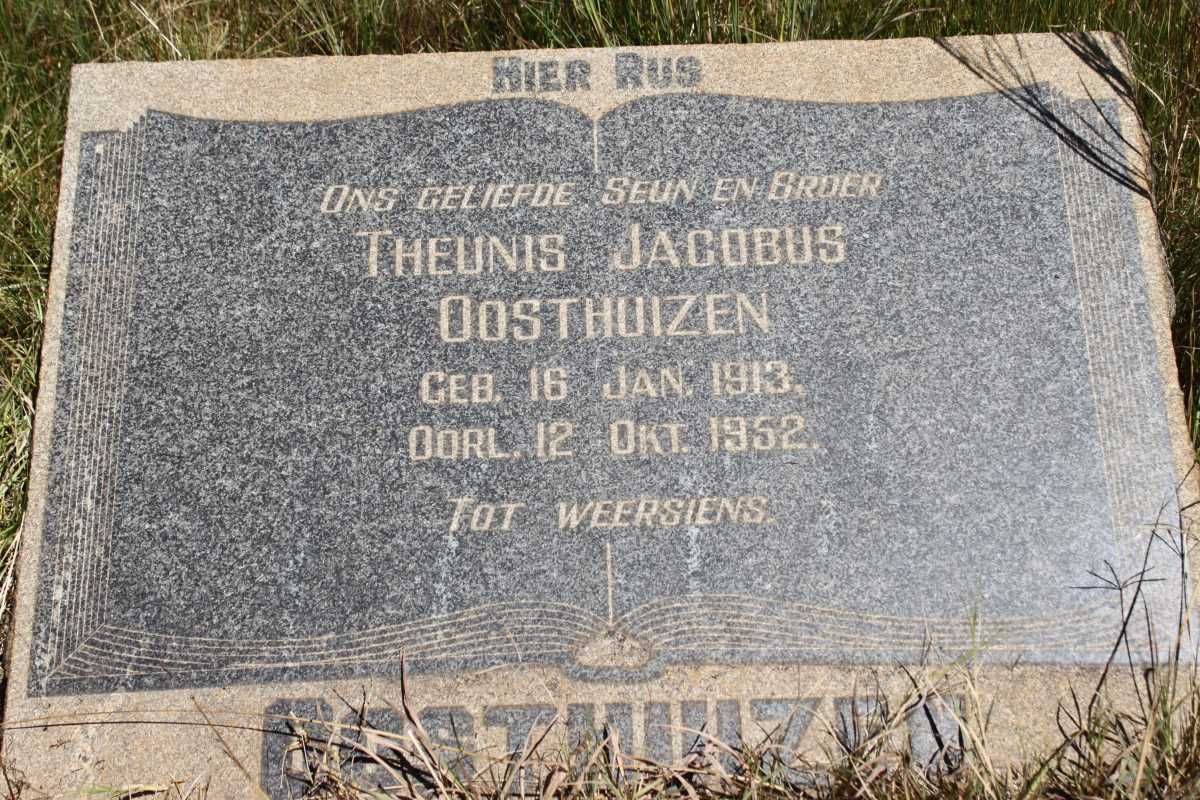 OOSTHUIZEN Theunis Jacobus 1913-1952