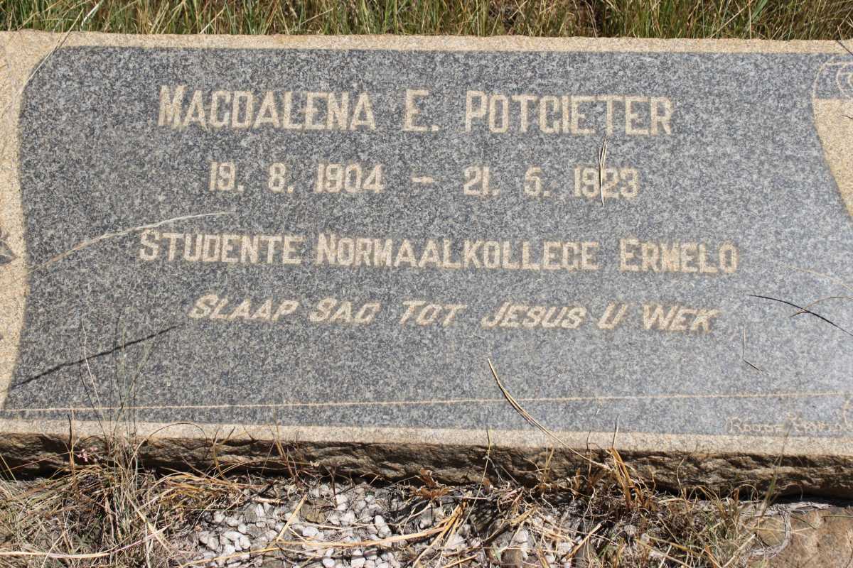 POTGIETER Magdalena E. 1904-1923