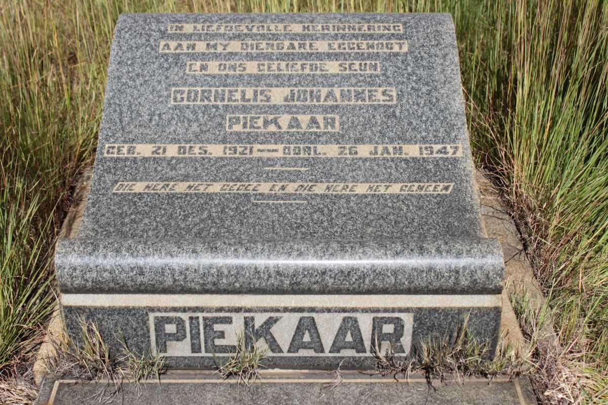 PIEKAAR Cornelis Johannes 1921-1947