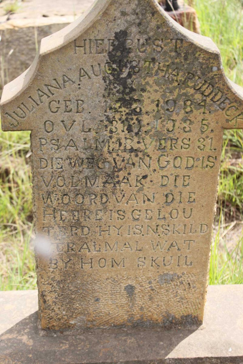 PUDDECK Juliana Augusta 1884-1935