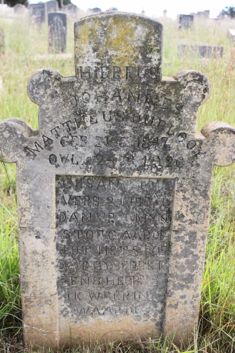 PLOOY Johannes Mattheus, du 1847-1920