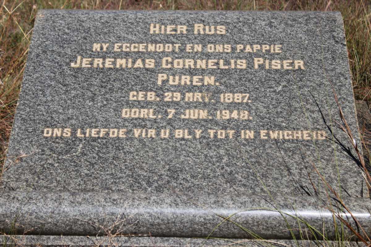 PUREN Jeremias Cornelis Piser 1887-1948
