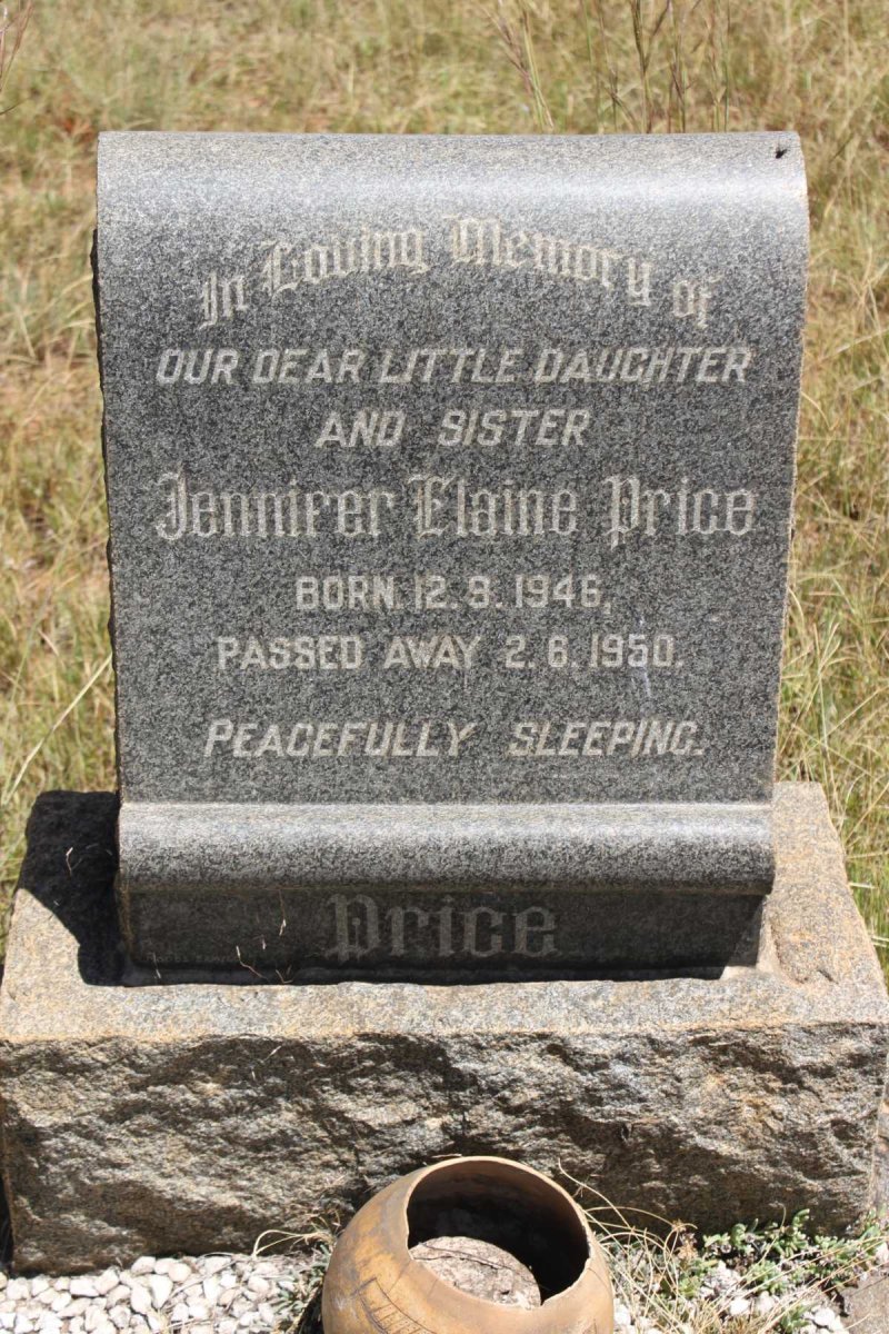 PRICE Jennifer Elaine 1946-1950