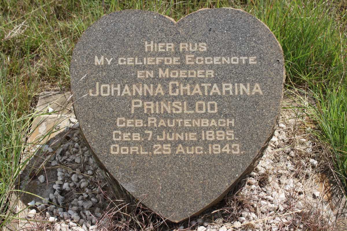 PRINSLOO Johanna Chatarina nee RAUTENBACH 1895-1943