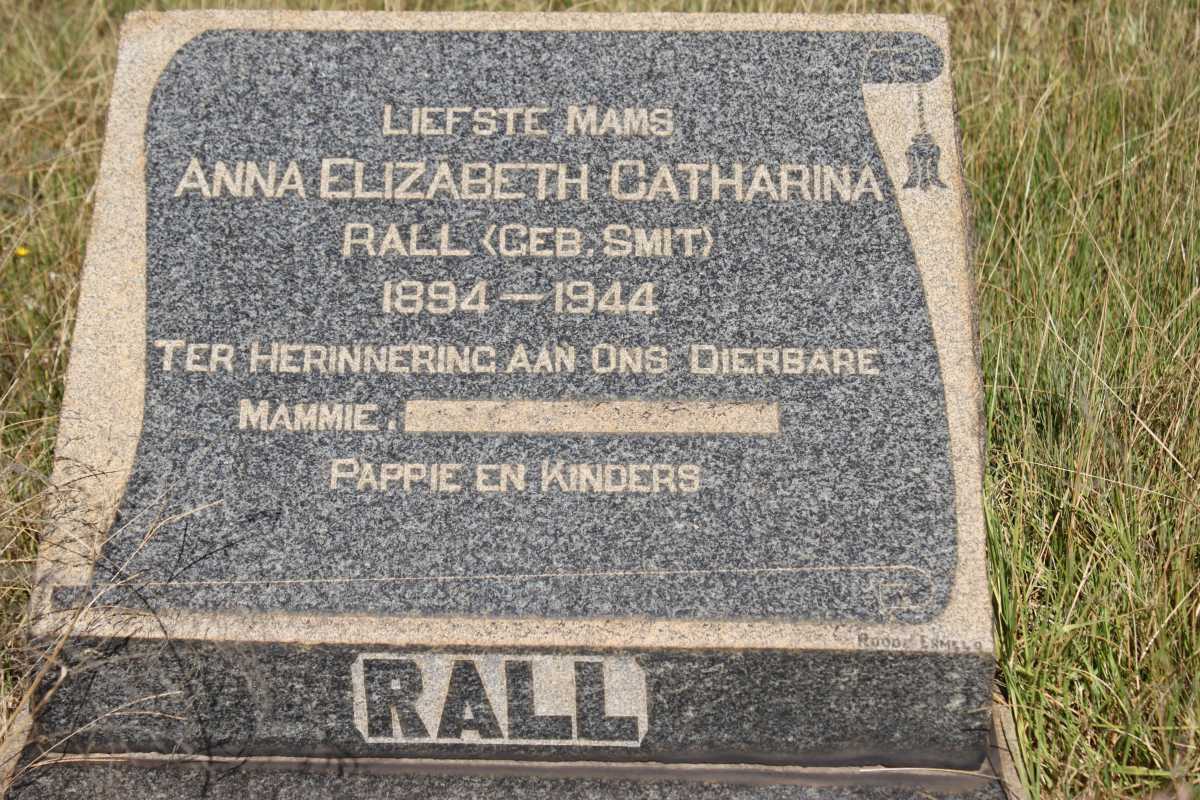 RALL Anna Elizbath Catharina geb SMIT 1894-1944