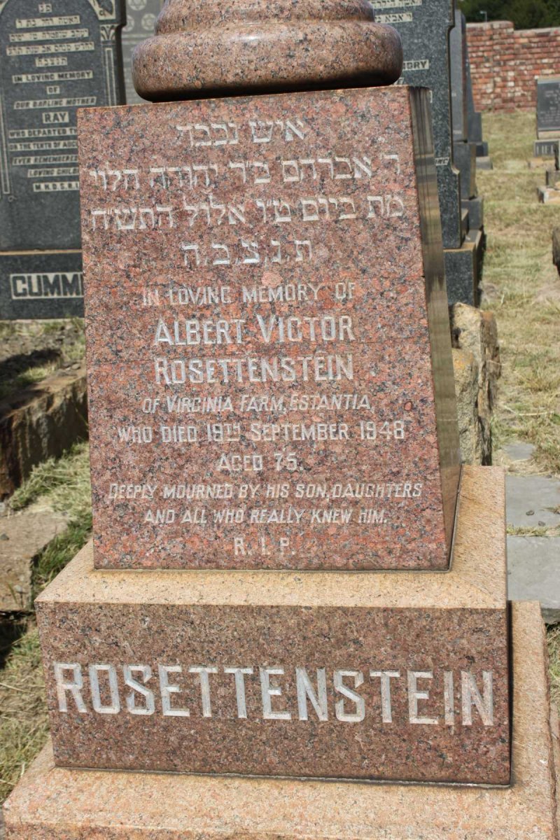 ROSETTENSTEIN Albert Victor -1948