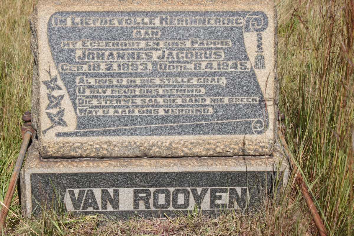 ROOYEN Johannes Jacobus, van 1893-1945