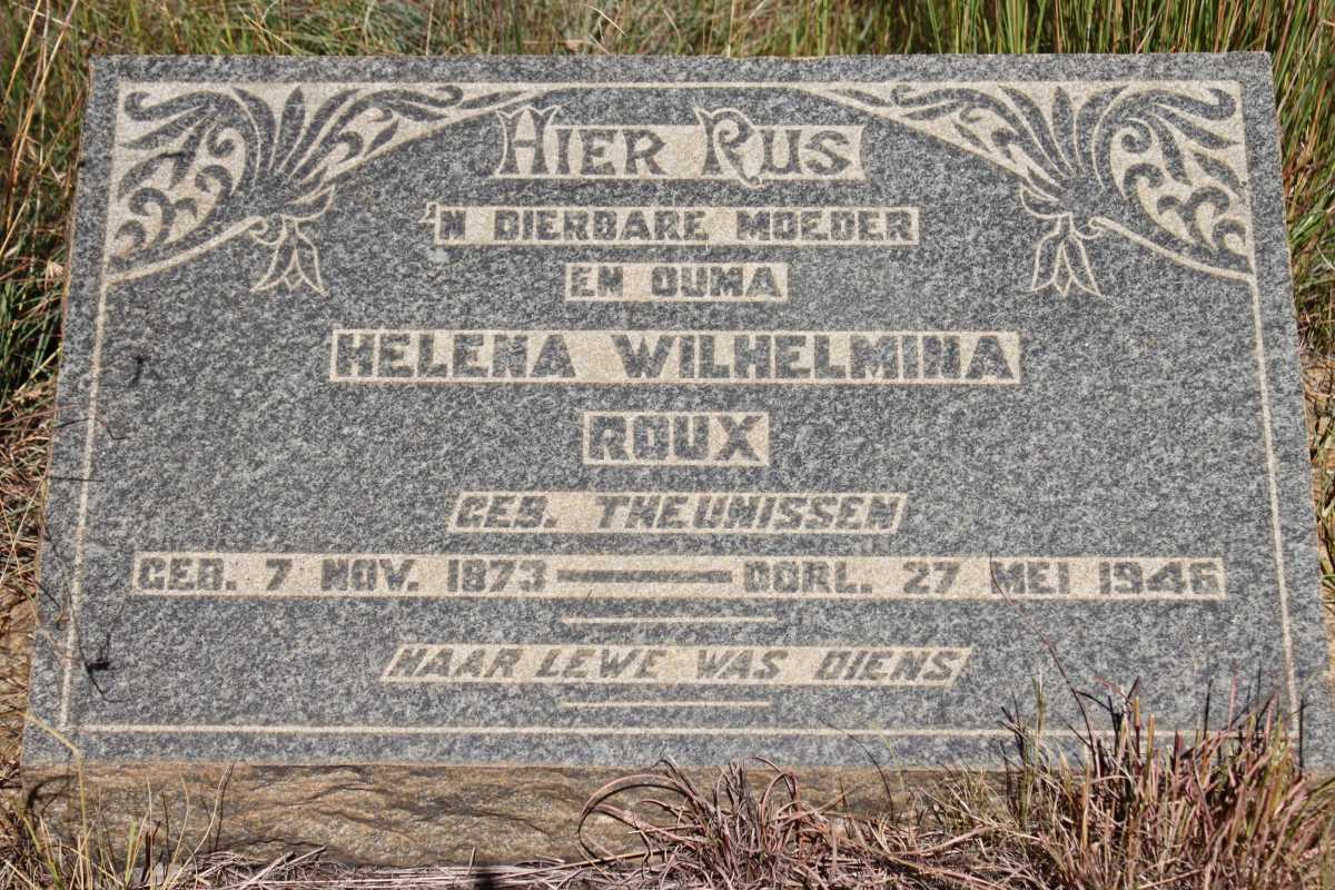 ROUX Helena Wilhelmina geb THEUNISSEN 1873-1946