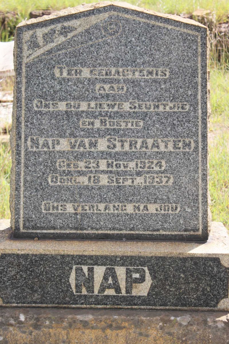 STRAATEN Nap, van 1924-1937