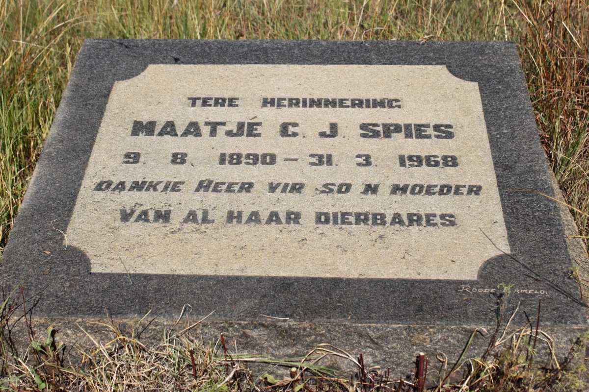SPIES Maatjé C.J. 1890-1968