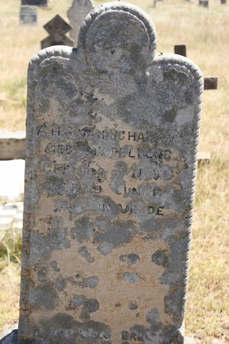 SCHALKWIJK A.H.S., van nee STAPELBERG 18?8-19??