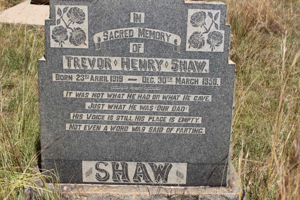 SHAW Trevor Henry 1918-1950
