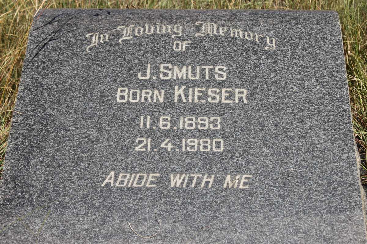 SMUTS J. nee KIESER 1893-1980