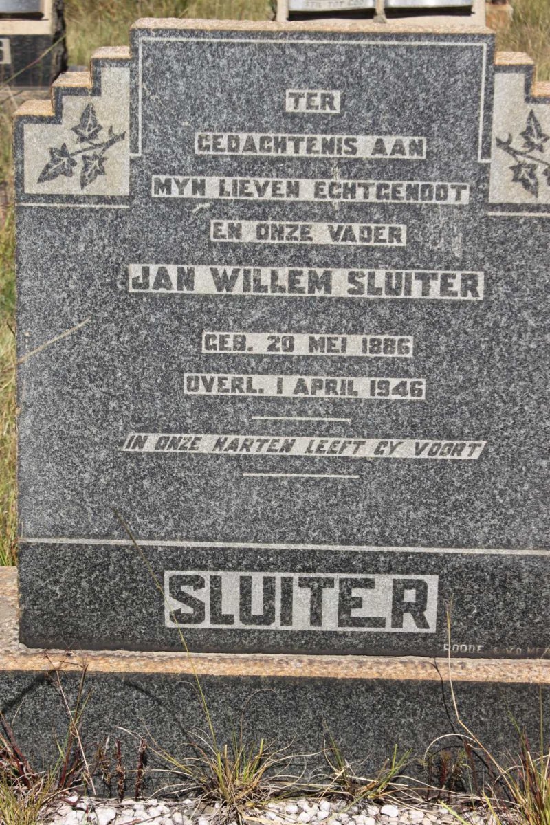 SLUITER Jan Willem 1886-1946