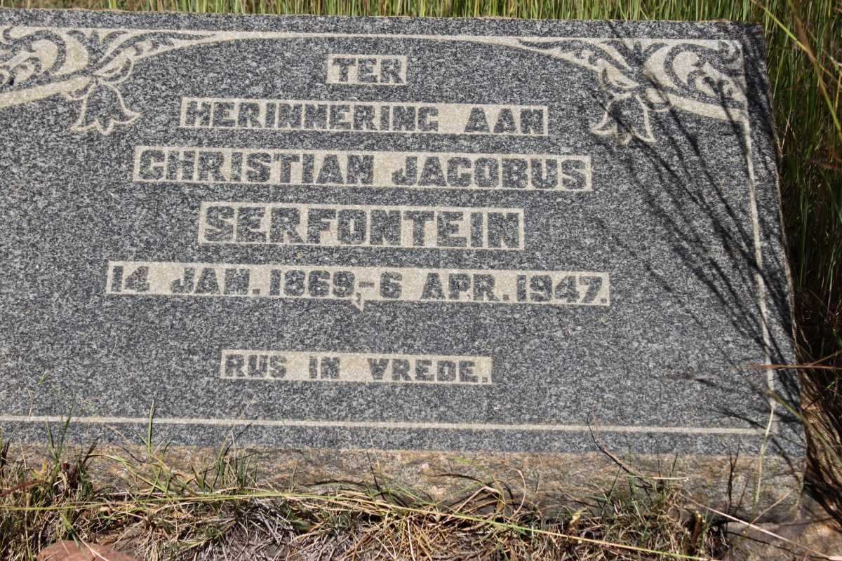 SERFONTEIN Christian Jacobus 1869-1947