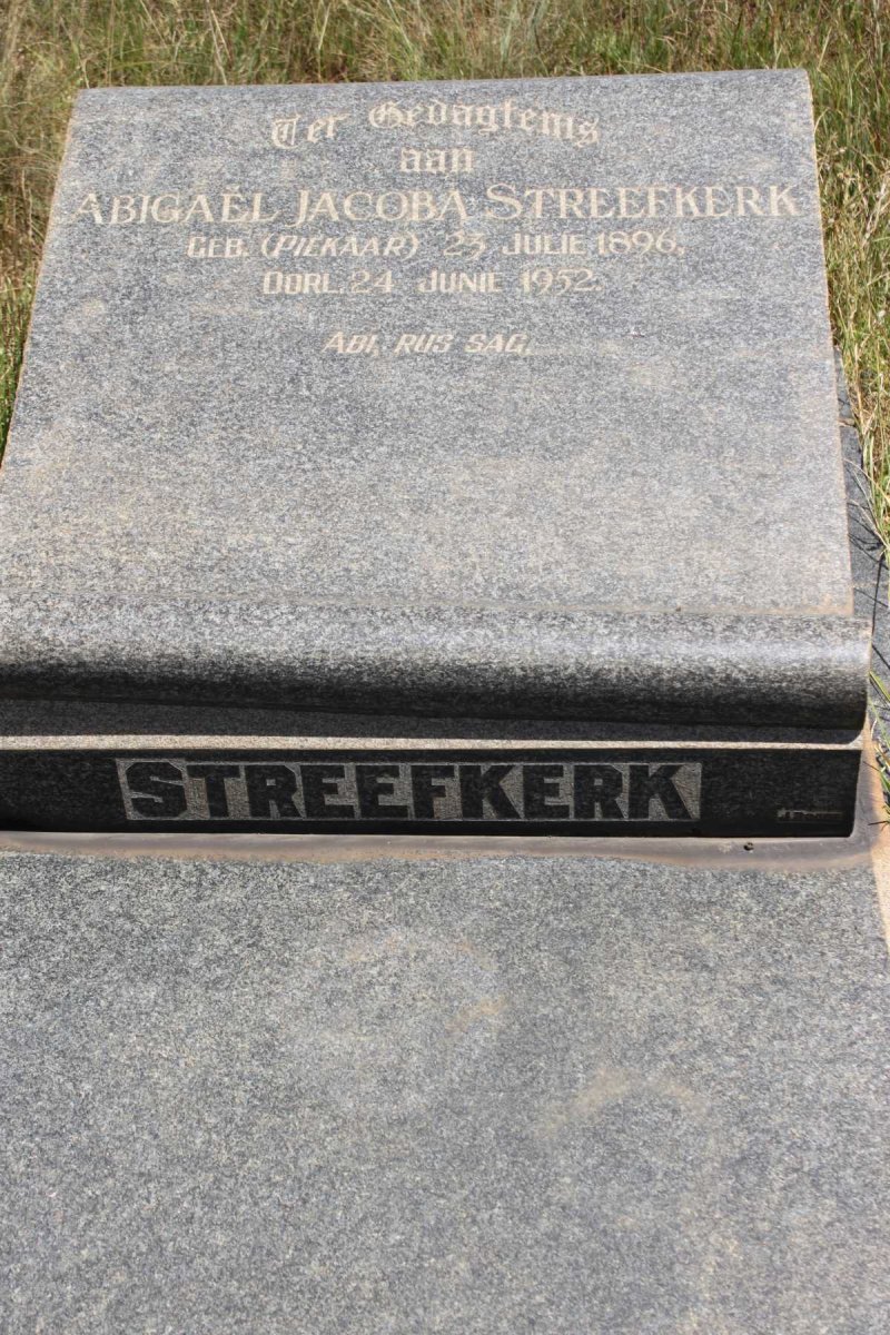 STREEFKERK Abigael Jacoba nee PIEKAAR 1896-1952