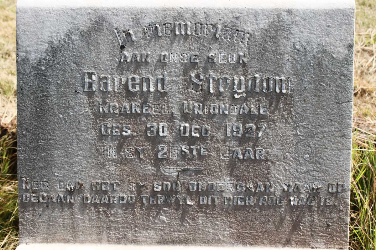 STRYDOM Barend  -1927