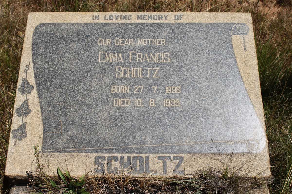 SCHOLTZ Emma Francis 1896-1935