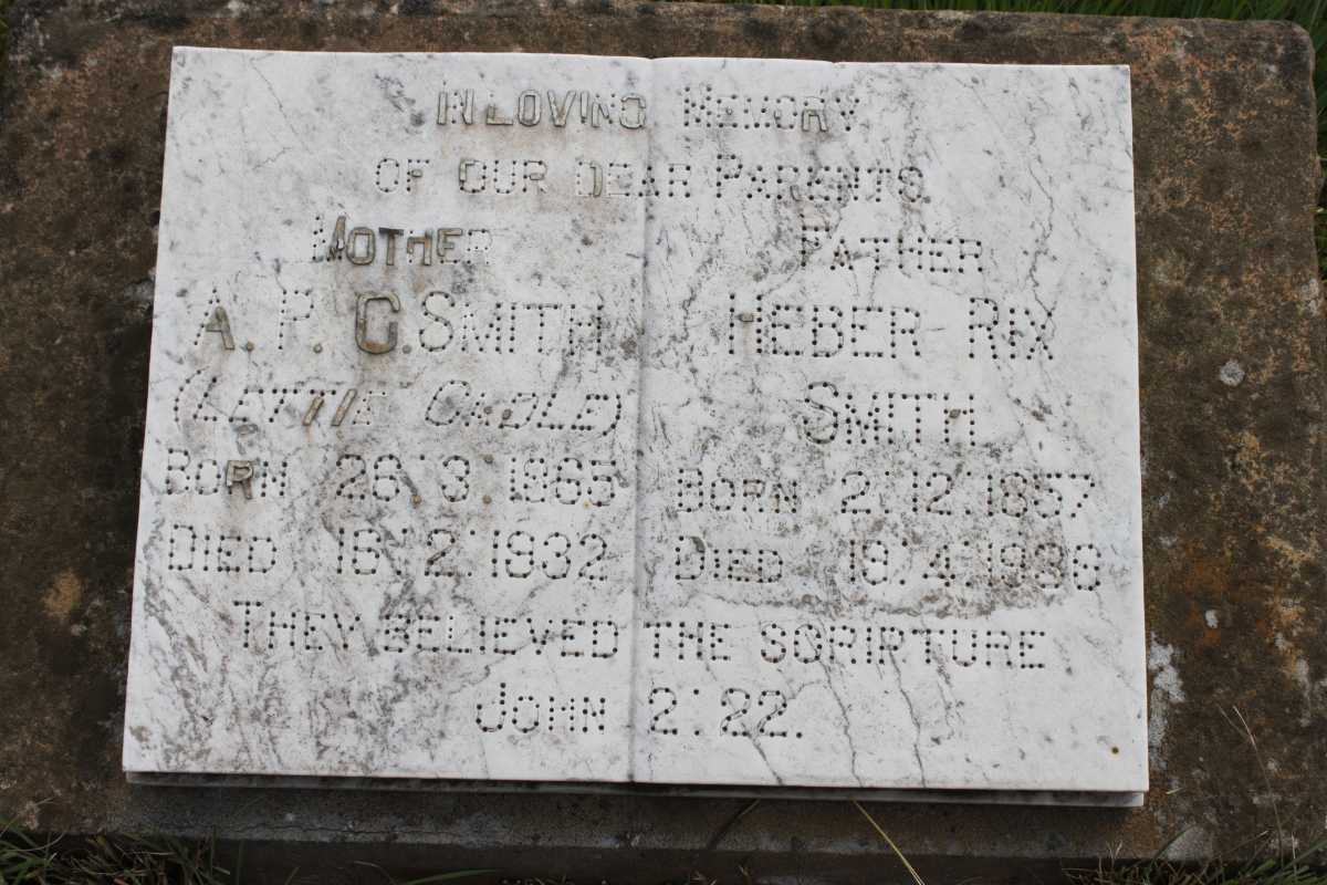 SMITH Heber Rix 1857-1938 &amp; A.P.G. 1865-1932