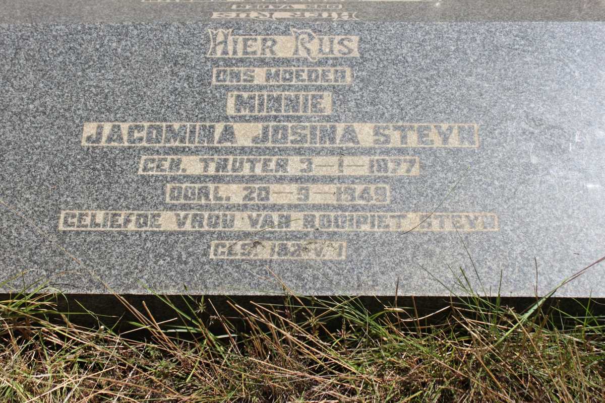 STEYN Jacomina Josina nee TRUTER 1877-1949