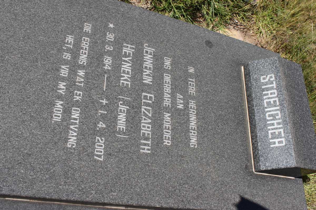 STREICHER Jennekin Elizabeth geb HEYNEKE 1914-2007