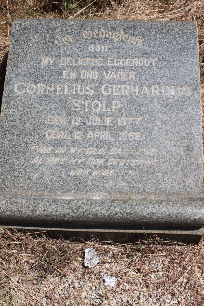 STOLP Cornelius Gerhardus 1877-1958
