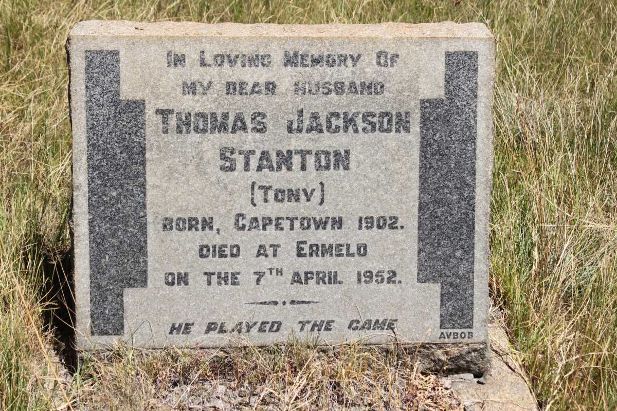 STANTON Thomas Jackson 1902-1952