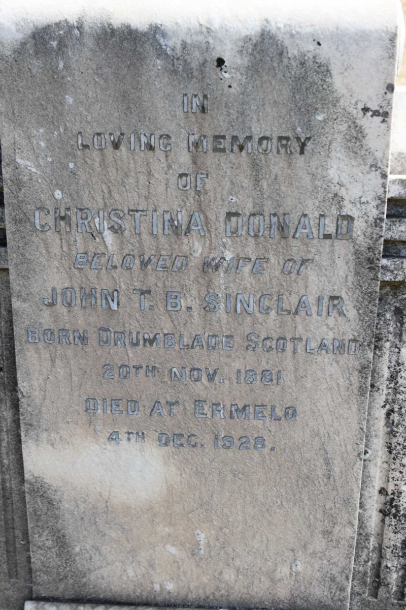 SINCLAIR Christina born DONALD 1881-1928