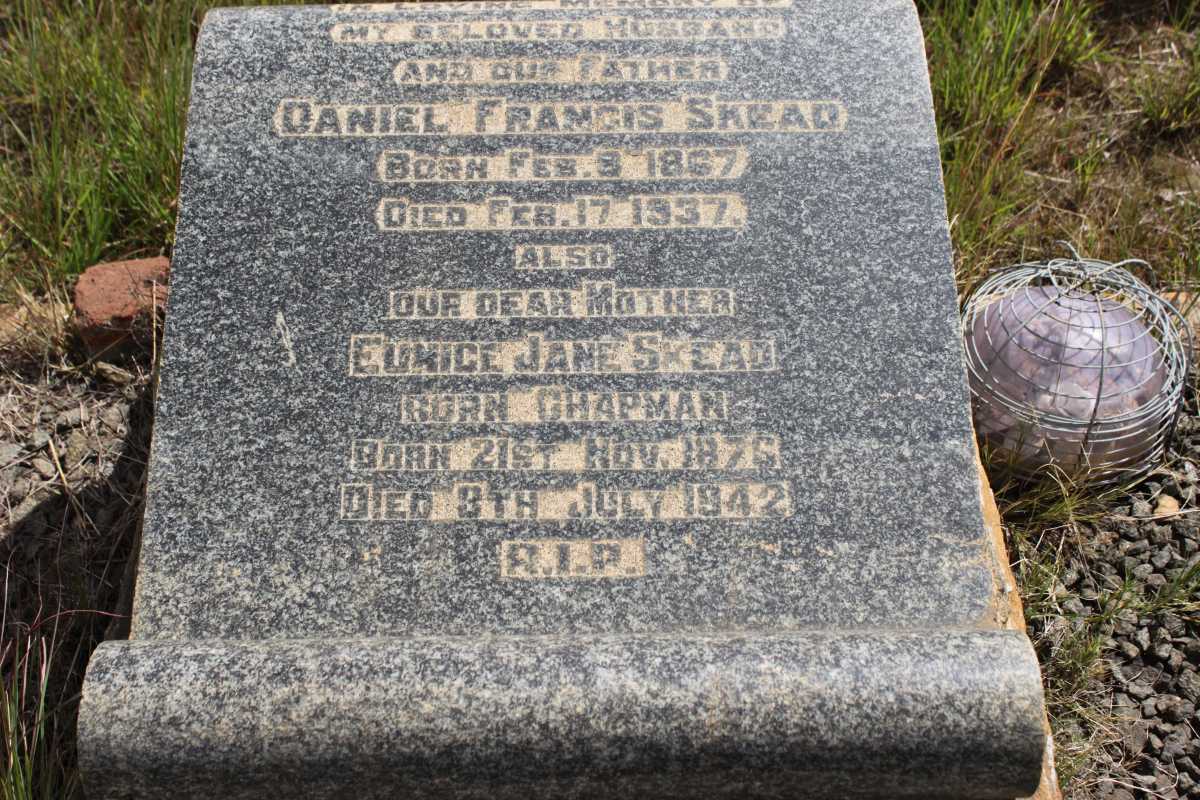SKEAD Daniel Francis 1867-1937 &amp; Eunice Jane CHAPMAN 1876-1942