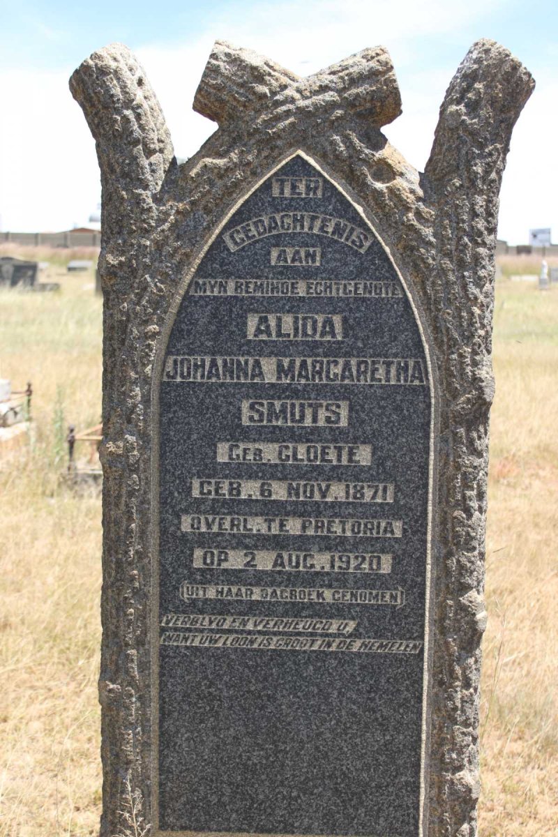 SMUTS Alida Johanna Margaretha nee CLOETE 1871-1920