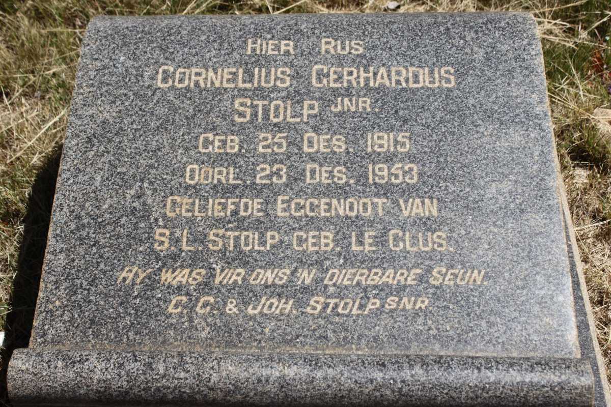 STOLP Cornelius Gerhardus Jnr 1915-1953
