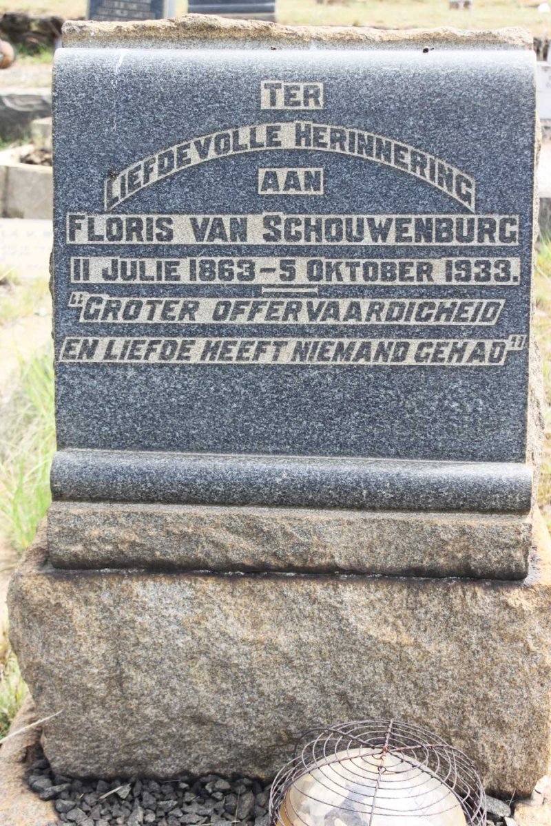 SCHOUWENBURG Floris, van 1863-1933