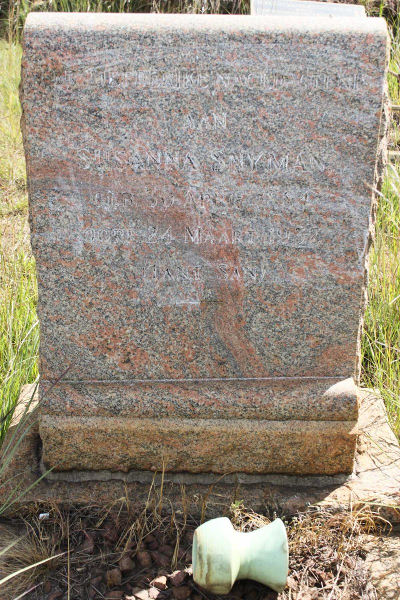SNYMAN Susanna 1884-1937