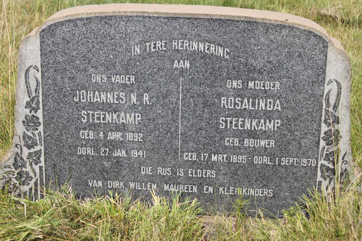 STEENKAMP Johannes N.R. 1892-1941 &amp; Rosalinda BOUWER 1895-1970