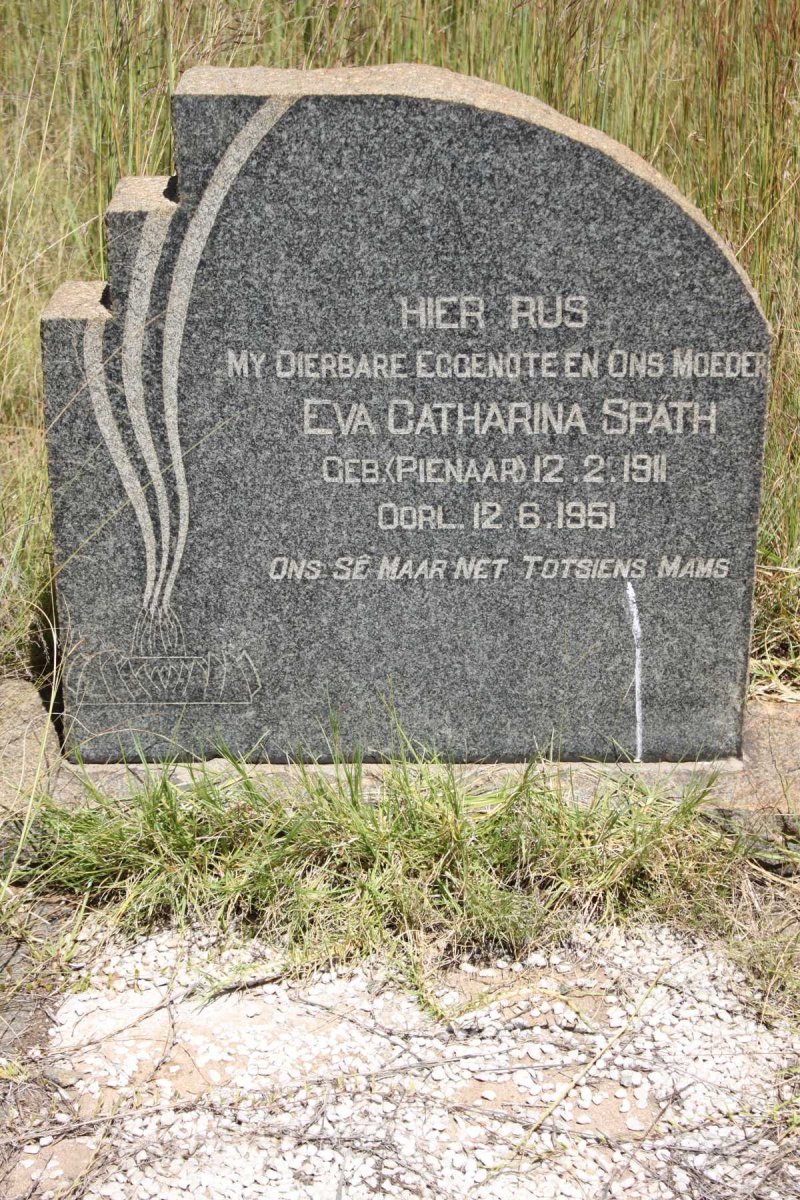 SPATH Eva Catharina nee PIENAAR 1911-1951