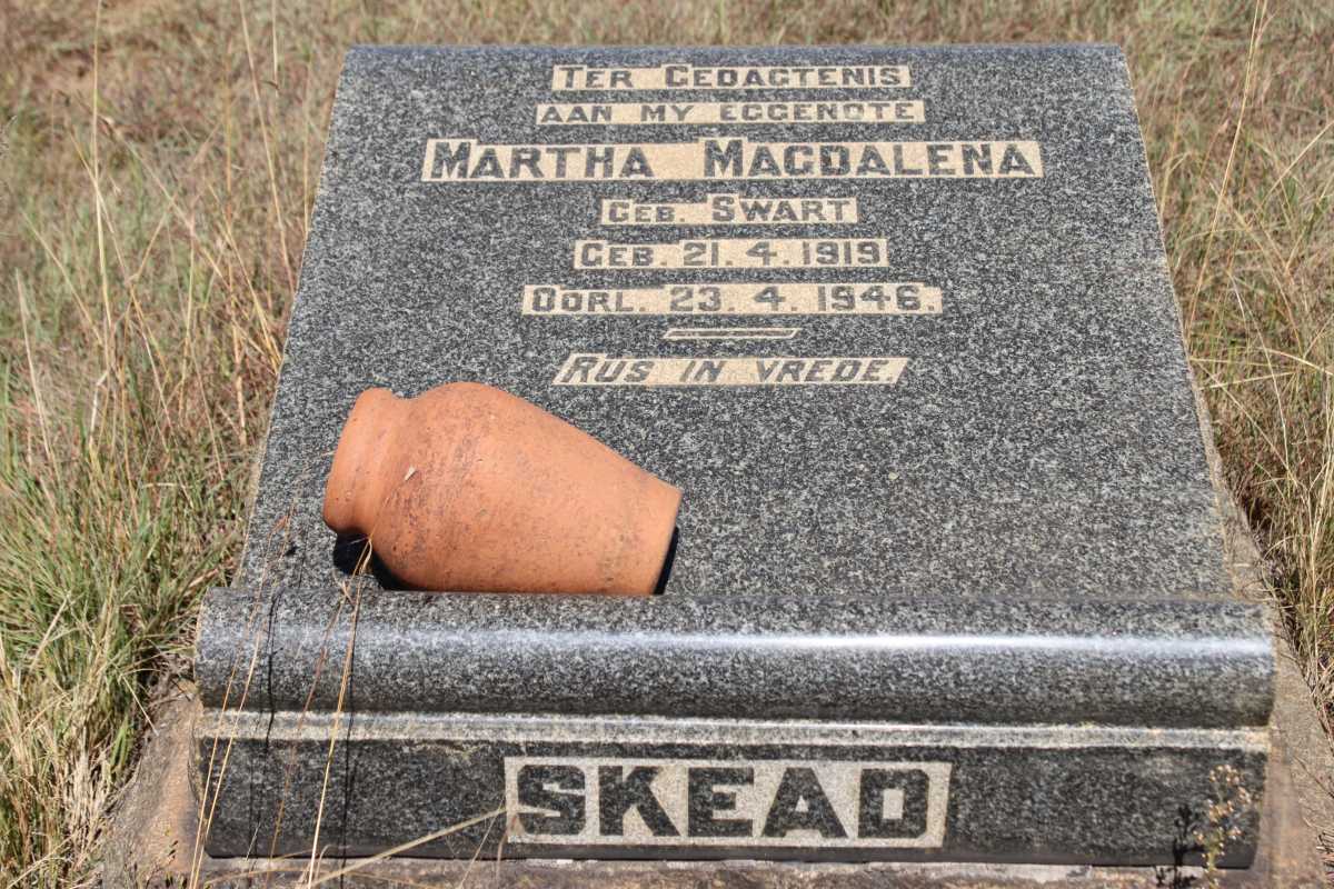 SKEAD Martha Magdalena geb SWART 1919-1946