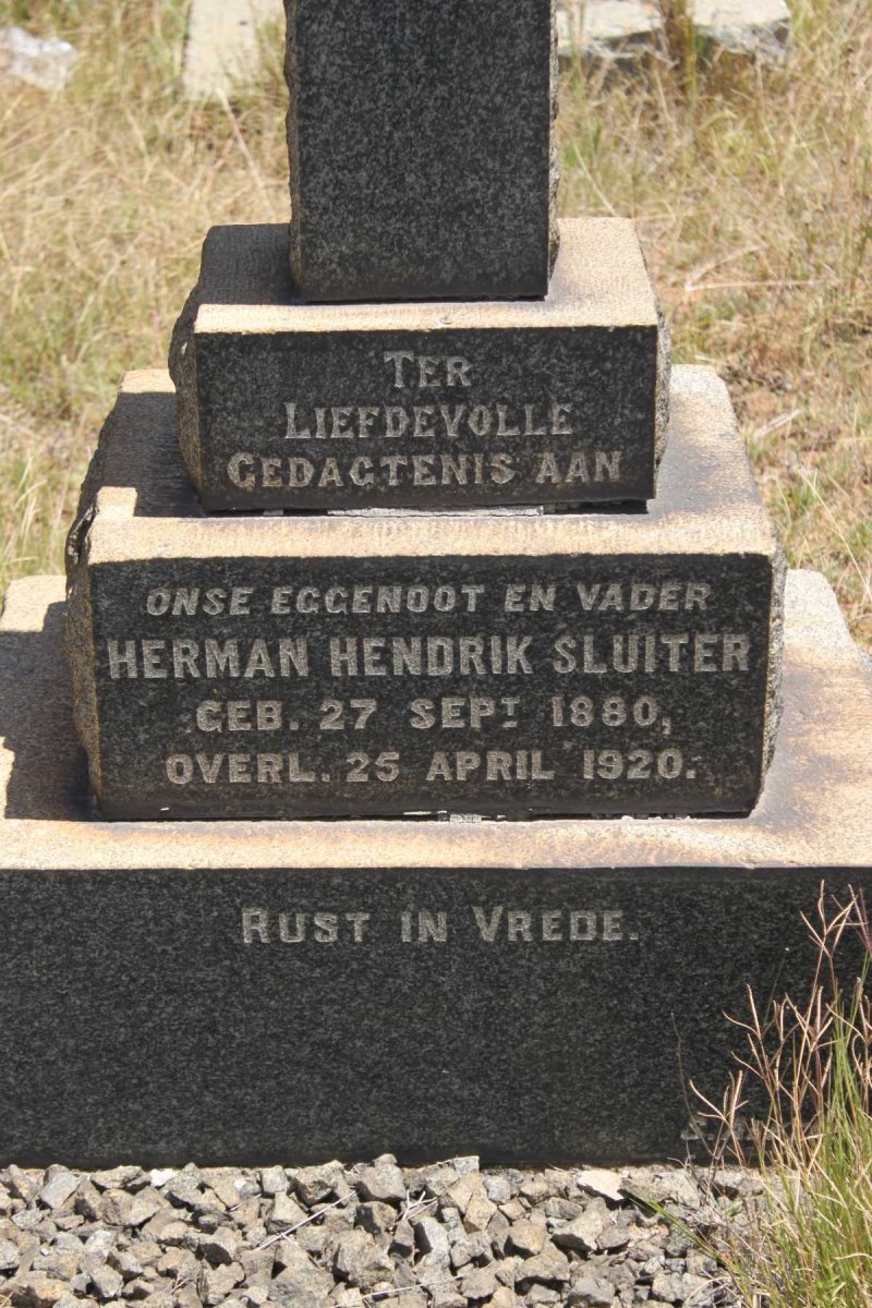 SLUITER Herman Hendrik 1880-1920